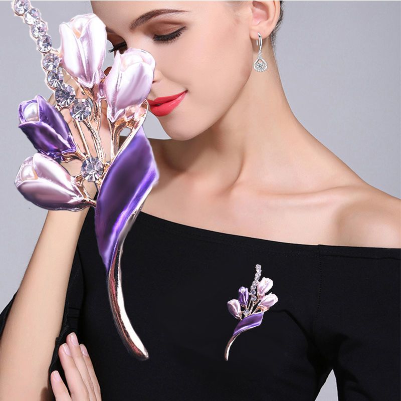 Light proof fashion elegant temperament trend Korean brooch brooch fixed clothing women's jewelry