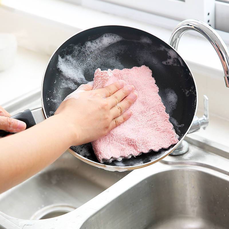 不沾油厨房吸水擦桌不掉毛抹布擦碗洗碗布巾擦手巾百洁布巾清洁巾