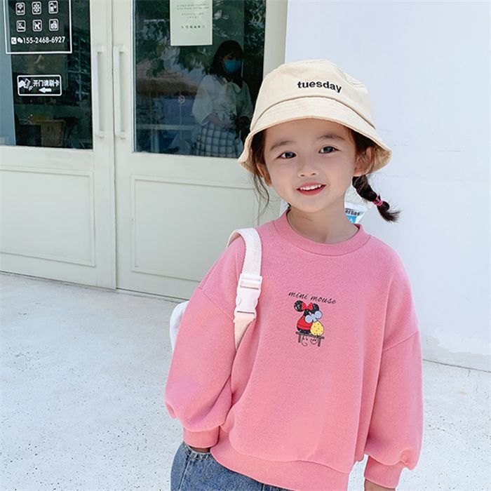 Girls' sweater long sleeve spring and autumn new children's loose cartoon Top Girls' children's foreign style children's fashion