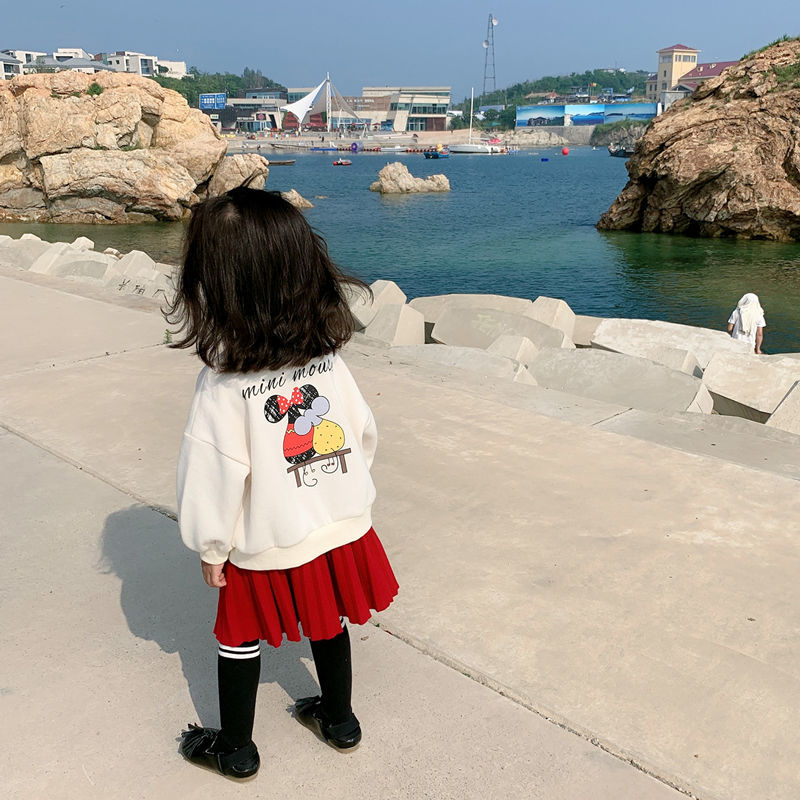 Girls' sweater long sleeve spring and autumn new children's loose cartoon Top Girls' children's foreign style children's fashion