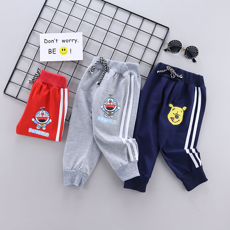 Children's crotch pants boys' Pants Boys' Plush trousers spring and autumn small long pants children's sports pants