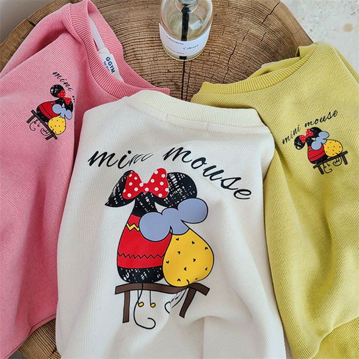Girls' sweater long sleeve spring and autumn new children's loose cartoon Top Girls' children's foreign style children's fashion