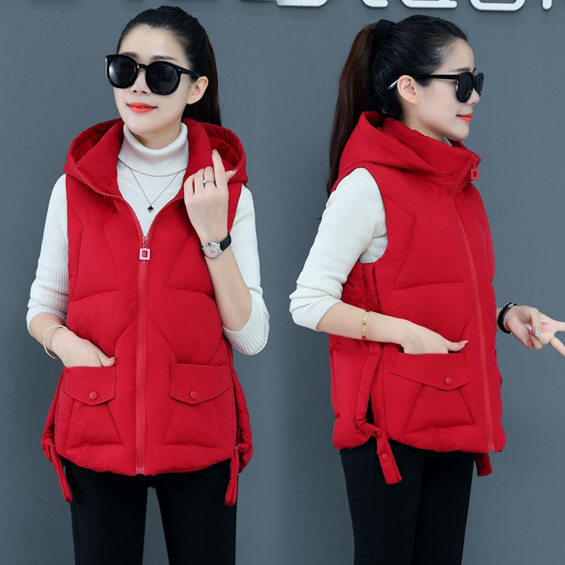 Vest new 2022 Korean version of down cotton vest women's outerwear autumn and winter self-cultivation short cotton waistcoat vest jacket