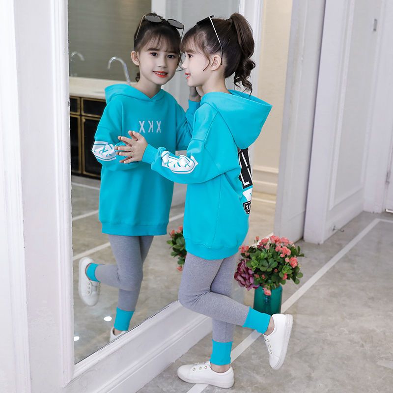 Girls autumn suit  new girl foreign style Korean version spring and autumn children's casual net red two-piece set