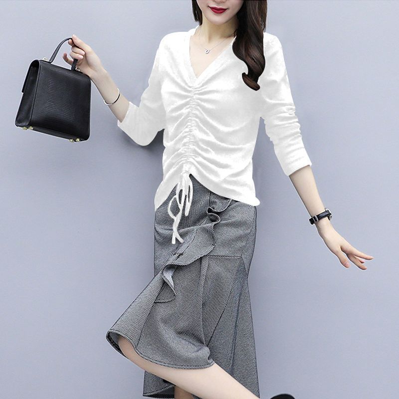 Single/set autumn women's clothing new  new fashion foreign style fat sister temperament thin skirt two-piece set