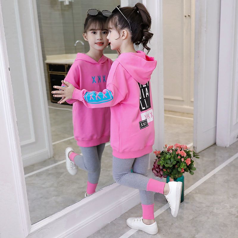 Girls autumn suit  new girl foreign style Korean version spring and autumn children's casual net red two-piece set