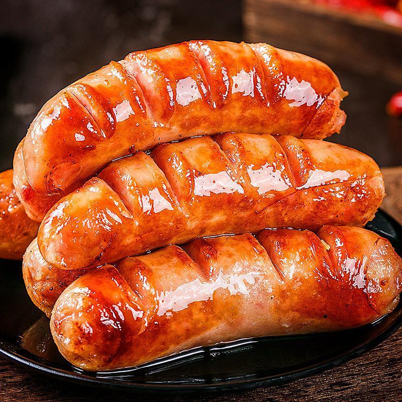30根大分量火山石烤肠地道肠脆皮香肠纯肉肠热狗台湾风味早餐批发