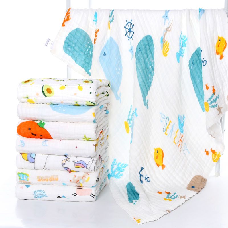 Baby bath towel pure cotton gauze super soft water absorbent household newborn children blanket newborn baby bath towel quilt