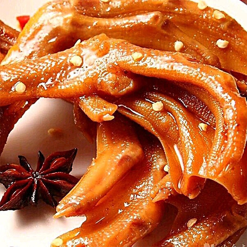 一见喜卤鸭掌10只卤鸭爪香脆泡鸭掌鸭脚鸭肉熟食特产小吃休闲零食