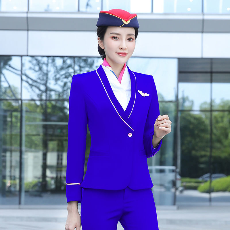 空姐制服女航空职业套装2020新款冬时尚气质酒店前台美容师工作服