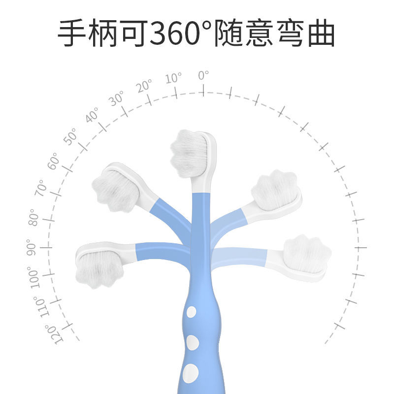 儿童软毛牙刷1-2-3-4-5一6岁超细万毛幼儿乳牙宝宝刷牙杯牙膏套装