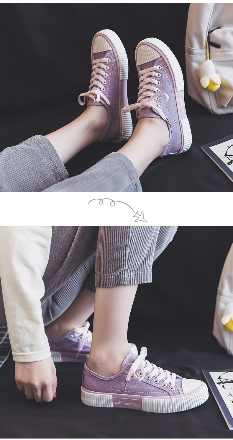 【2020新款夏季帆布】鞋女学生韩版原宿风百搭布鞋低帮秋季学院风板鞋