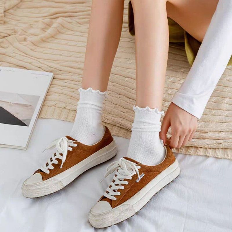 Hosiery children's Korean version of middle tube socks summer thin versatile pile socks ins long tube versatile pure color socks JK stockings