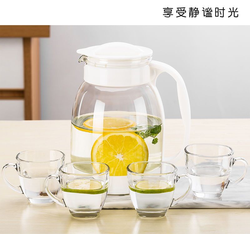 初石 玻璃泡茶壶套装家用茶具套装茶杯冷水壶玻璃功夫茶具茶叶过滤