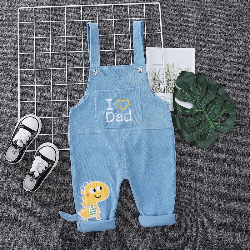Boys' spring and autumn cowboy suspenders 2022 new children's pants children's baby exotic girls' Autumn pants
