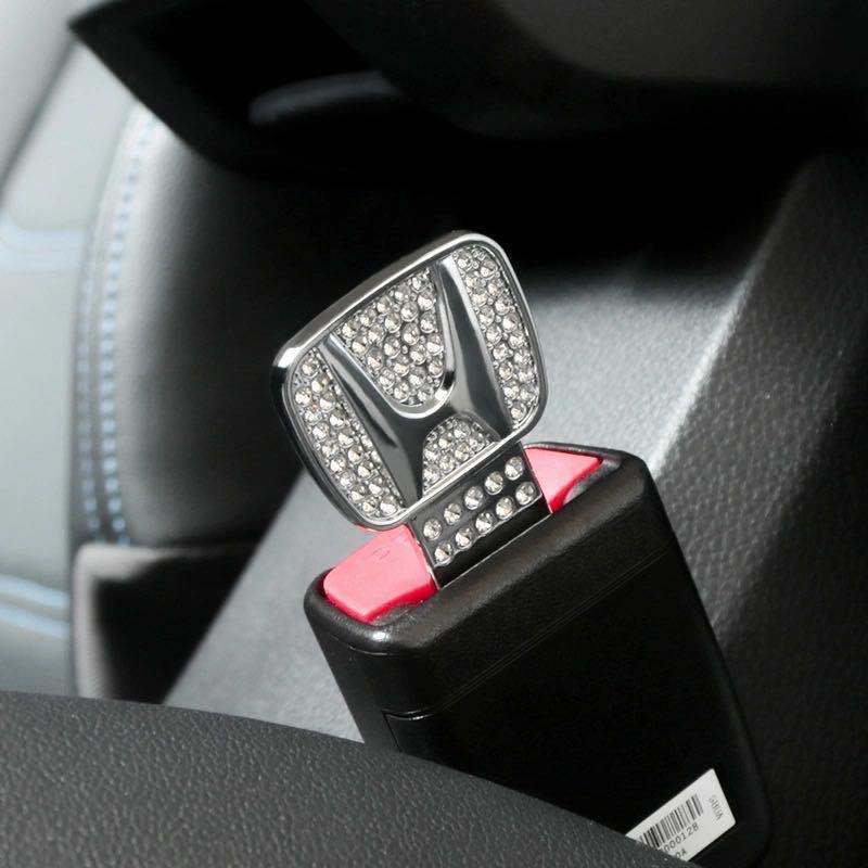 适用于汽车内饰简约个性安全带镶钻插卡通延长器车载安全扣装饰
