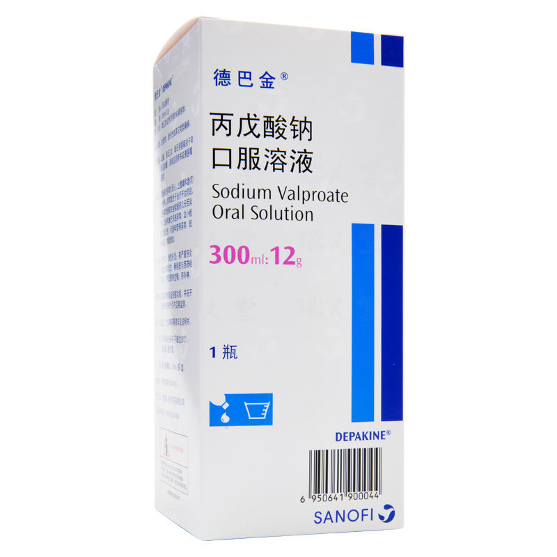 德巴金 丙戊酸钠口服溶液 300ml:12g*1瓶/盒 癫痫 rx