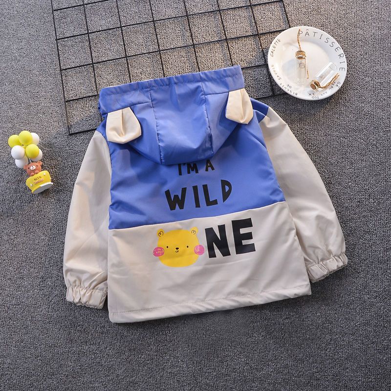 Baby spring and autumn coat men's 2023 new tops girls foreign style windbreaker 0 baby children's clothing 1-5 years old trend