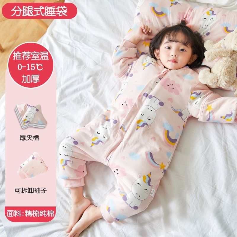 105886-睡袋婴儿秋冬加厚宝宝分腿睡袋新生儿童春秋四季通用款冬季防踢被-详情图