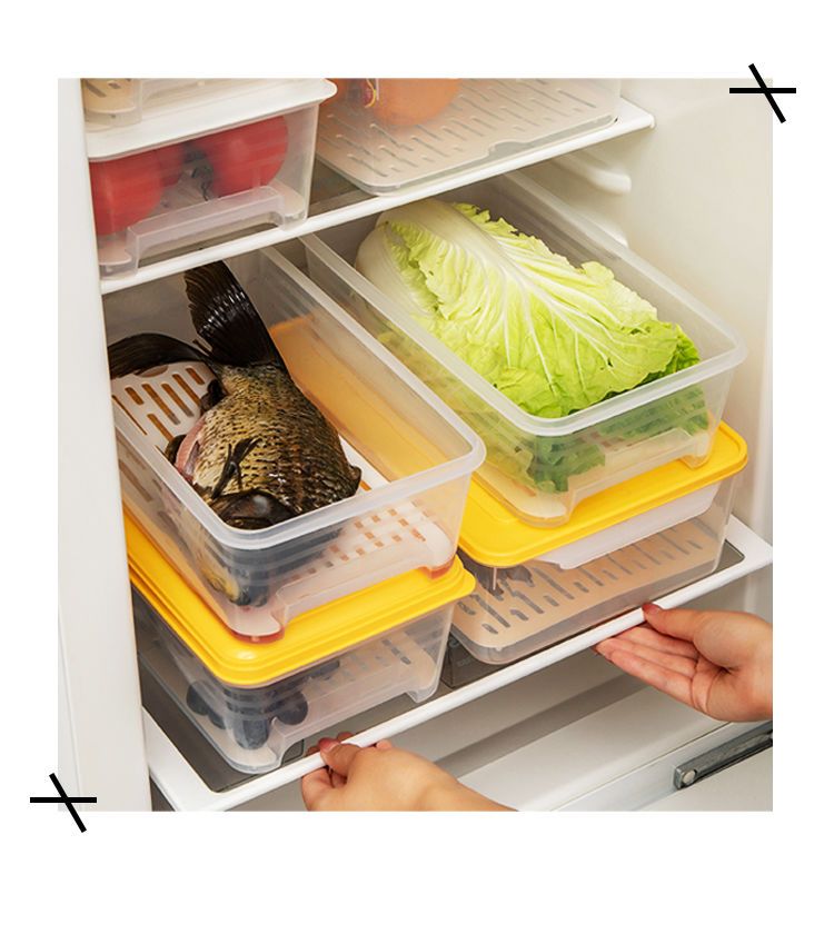 【友纳】加大冰箱收纳盒抽屉式冷冻微波保鲜饺子盒水果蔬菜储物盒
