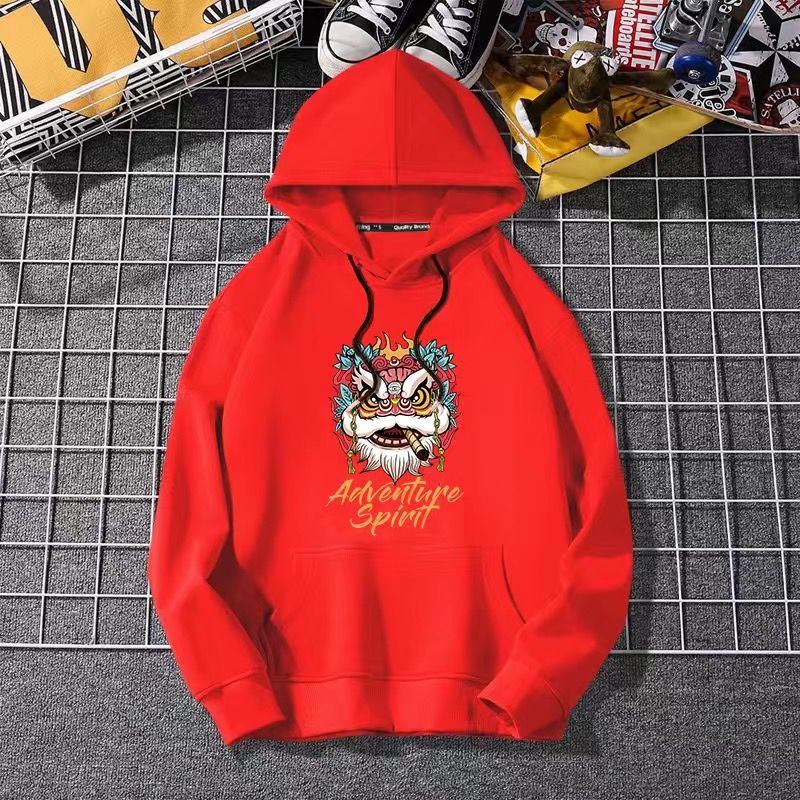 Online red money National tide Sweater Hooded male Chaopai Autumn and winter easy Chinese style Sun WuKong loose coat man trend Guard