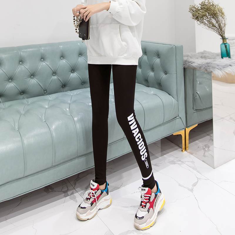 Large bottoms women high waist tights women high bounce pants, small Leggings for women show thin winter and autumn fat mm pants