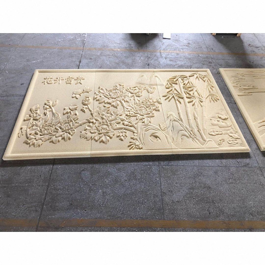 定制仿砂岩壁画eps泡沫浮雕外墙装饰构件欧式别墅外墙角花雕山花【4月