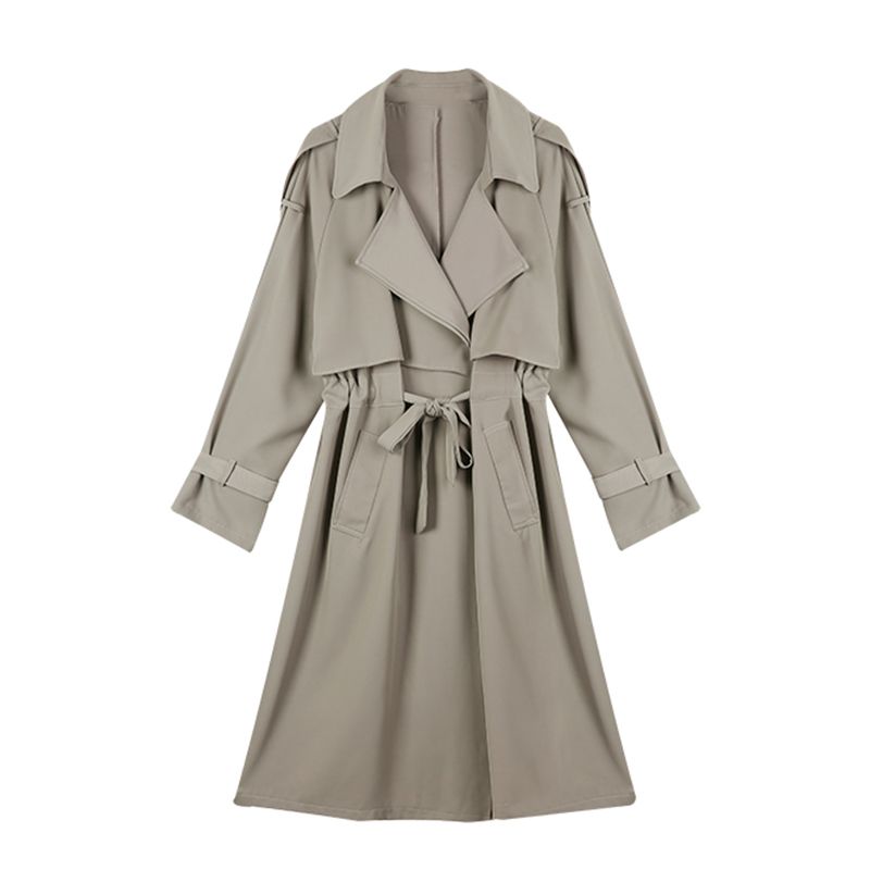 Windbreaker women's middle long 2020 new Korean small loose autumn soft coat temperament fashionable coat fashion