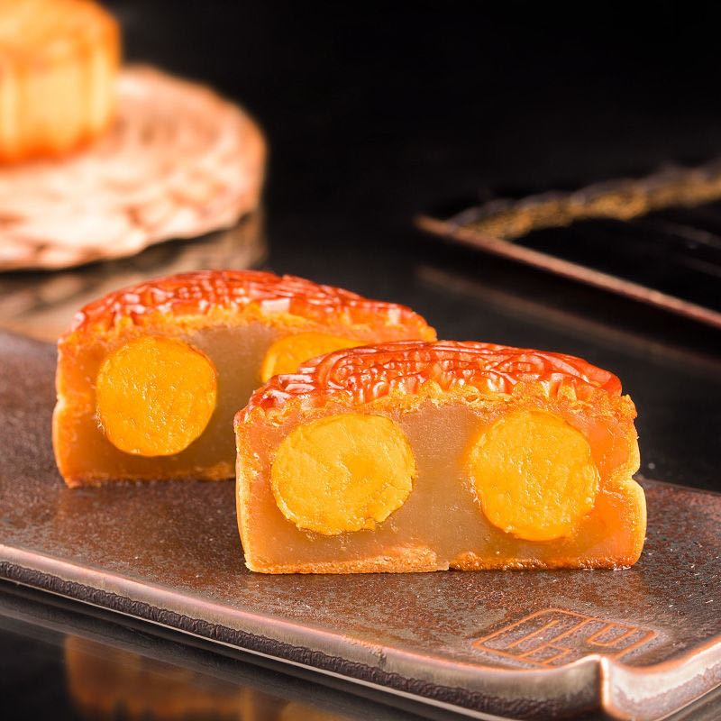 【12枚最划算】广式双蛋黄莲蓉月饼中秋节月饼190g大月饼糕点2枚