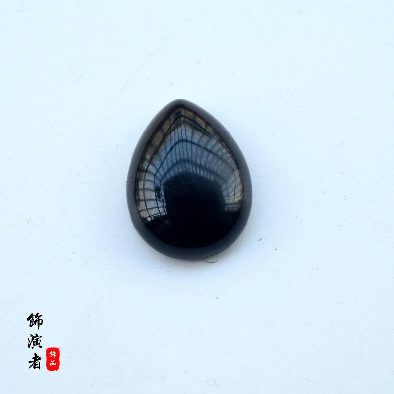 5个价】天然玛瑙水晶15*20mm平底水滴形diy手工戒面贴片饰品配件