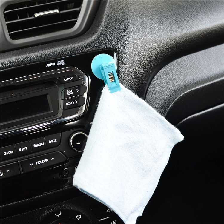 汽车用吸盘夹子一对装夹遮阳板窗帘毛巾票据卡片夹车窗固定线夹子