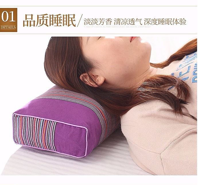 清仓纯棉粗布荞麦枕颈椎专用枕头枕芯学生成人保健修复护颈枕