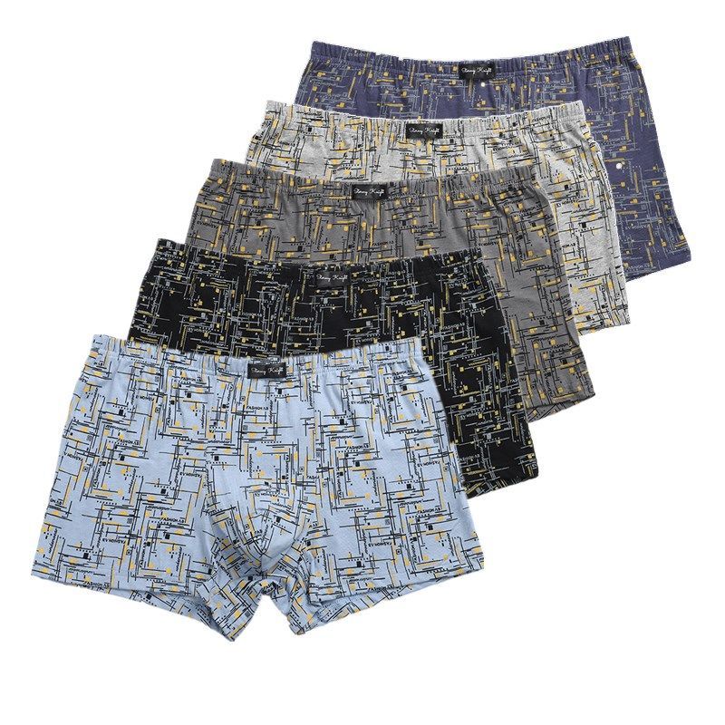 Men's boxers pure cotton boxers youth printed boxers personality trend pants head sexy loose shorts