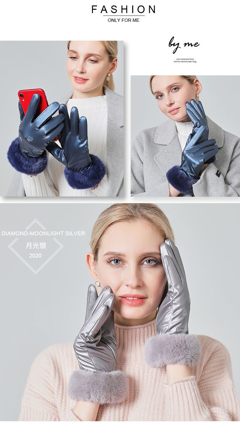 2020新款保暖手套女冬季韩版骑车户外加绒加厚触屏防水防风防寒