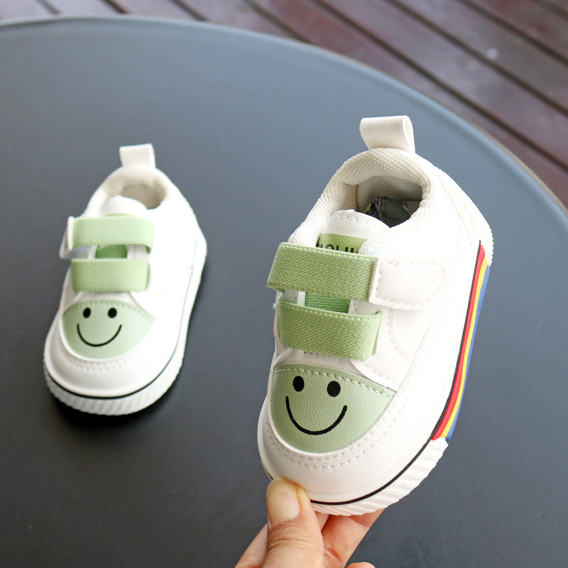 Autumn and winter men's and women's baby shoes plus velvet cotton shoes small white shoes soft bottom non-slip toddler shoes baby shoes small children's shoes anti-kick