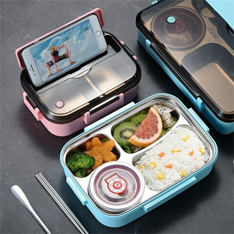 304 stainless steel insulated lunch box can be heated by microwave oven