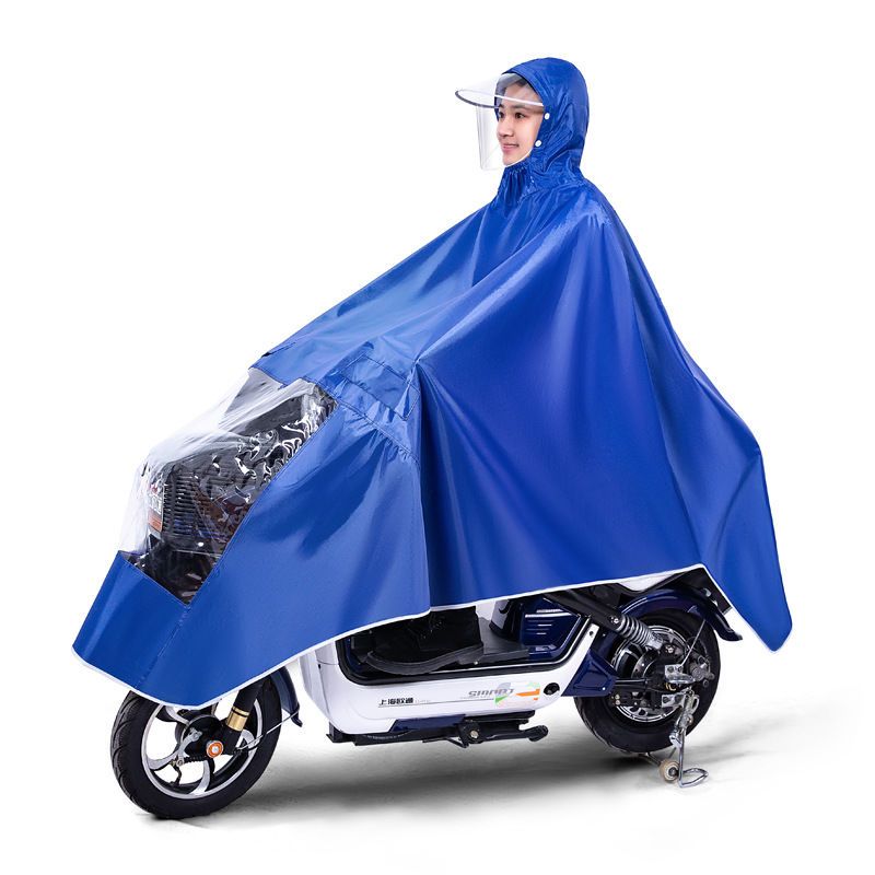 [ingenious recommendation] raincoat, electric bicycle riding poncho, thickened and covered with mask