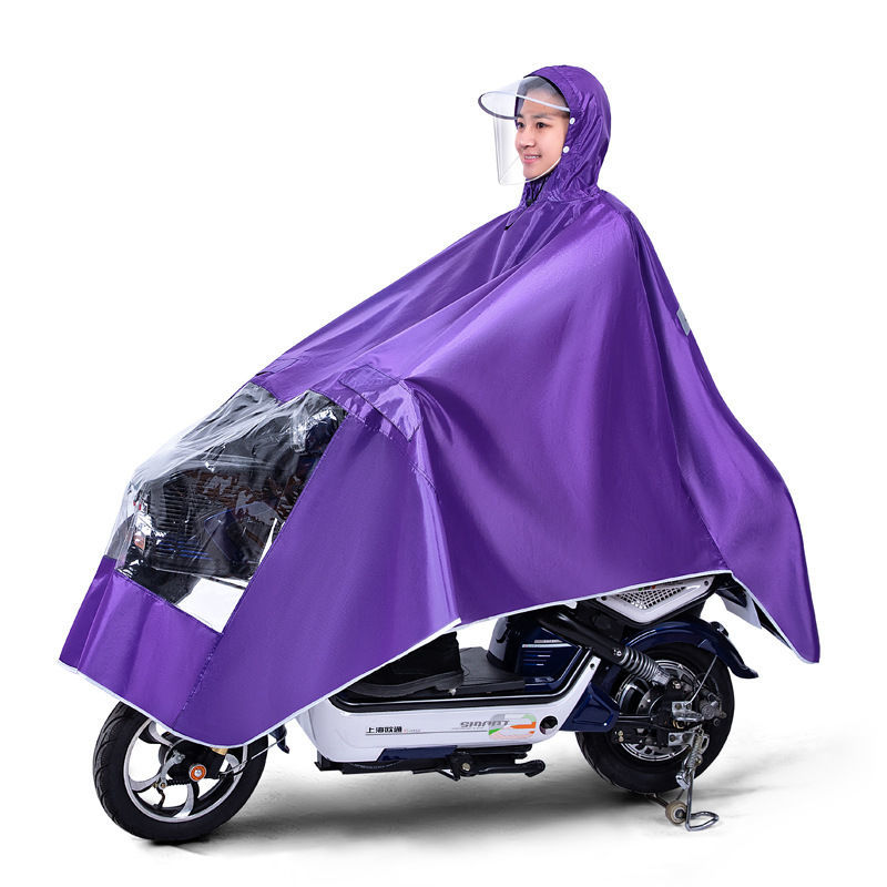[ingenious recommendation] raincoat, electric bicycle riding poncho, thickened and covered with mask