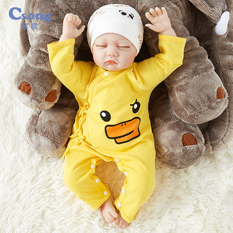 Baby jumpsuits, autumn and winter clothes for men and women, pure cotton long-sleeved rompers, monk clothes, pajamas, newborn clothes