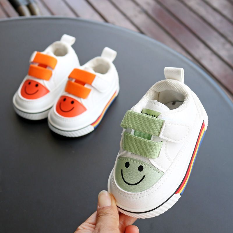 Autumn and winter men's and women's baby shoes plus velvet cotton shoes small white shoes soft bottom non-slip toddler shoes baby shoes small children's shoes anti-kick