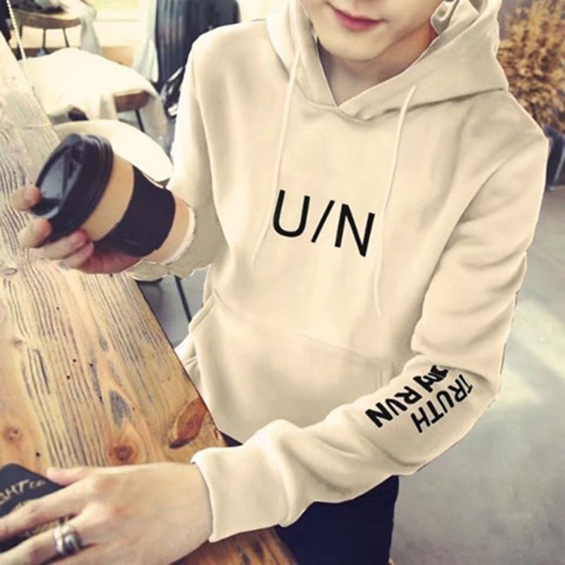 Autumn casual sweater men's breathable versatile Pullover Hoodie T-shirt youth sweater loose men's large students