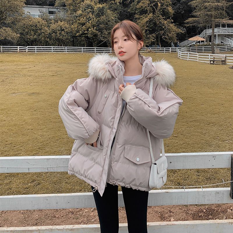 Padded women's winter clothing 2022 new Korean version of the loose thickening ins cotton clothing student down padded jacket winter coat