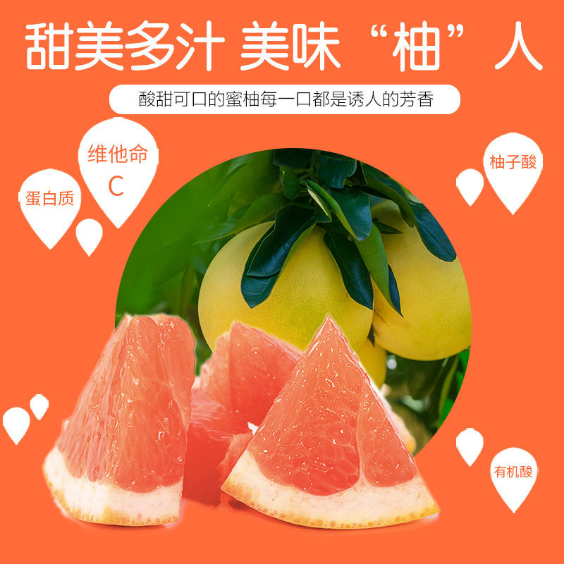 75703-【酸甜味】红心柚子琯溪蜜柚当季新鲜水果薄皮现摘现发带箱重-详情图