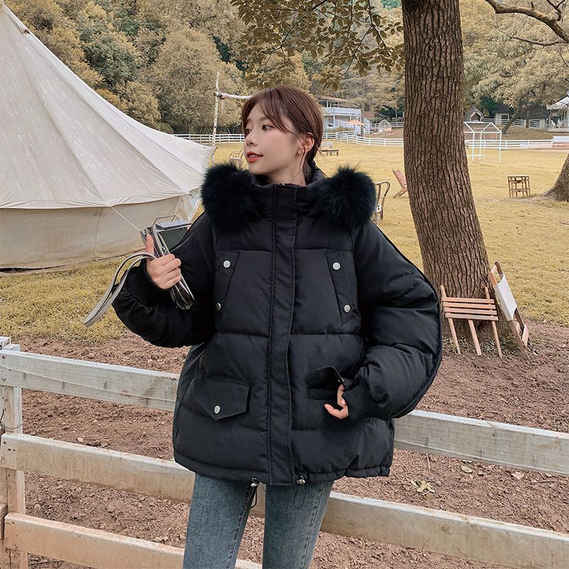 Padded women's winter clothing 2022 new Korean version of the loose thickening ins cotton clothing student down padded jacket winter coat