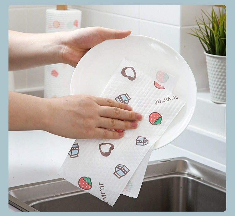懒人抹布干湿两用可水洗不沾油重复使用一次性厨房纸洗碗布清洁巾