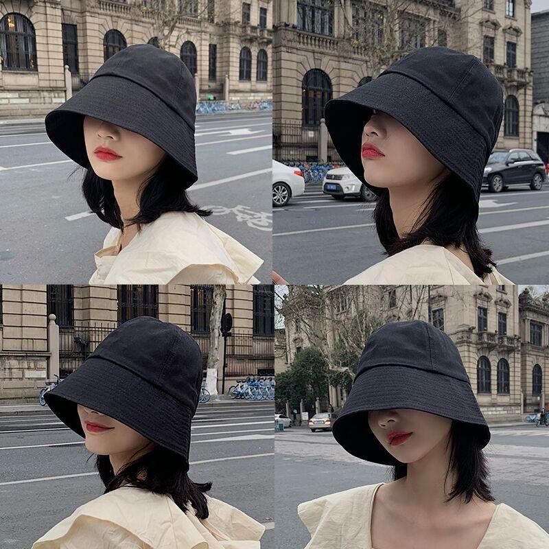 Fisherman's Hat Women's summer series art thin Bucket Hat Korean fashion sunscreen UV sunshade hat versatile cover face