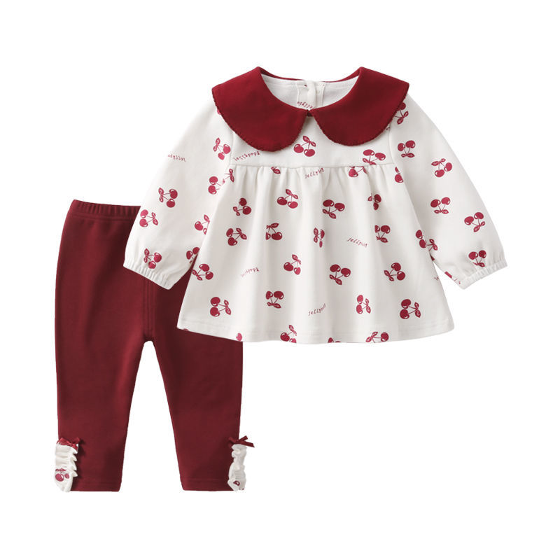 Jelly Bebe girls' suit spring and autumn children's long-sleeved two-piece spring baby clothes girls' baby spring clothes