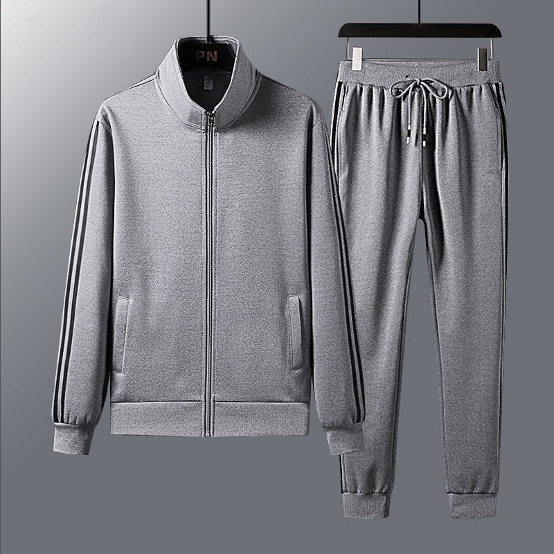 New 2-piece casual suit coat Long Sleeve men's running wear trend