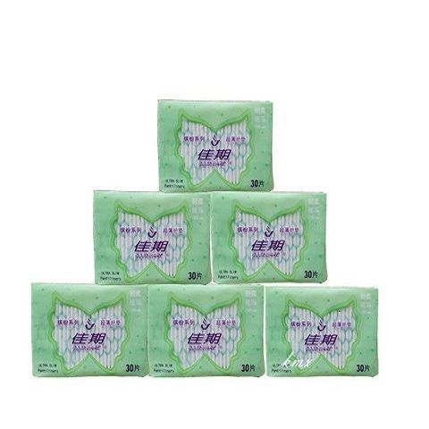 佳期卫生巾30片超薄棉柔护垫姨妈巾6包批发包邮