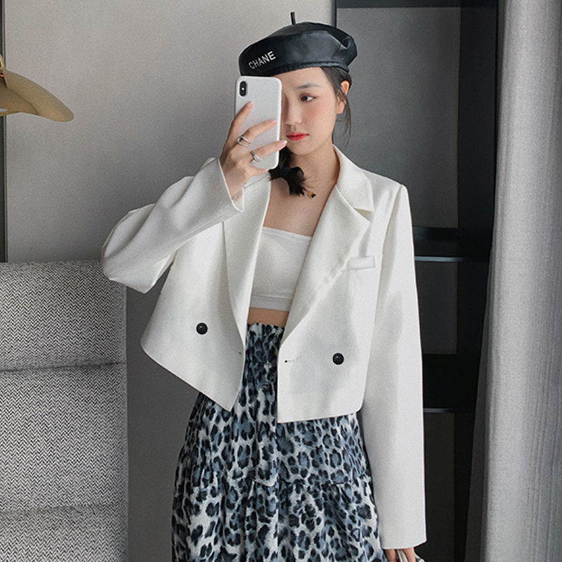 超短款JK小西装外套女士春秋夏季新款韩版修身西服上衣小个子学生